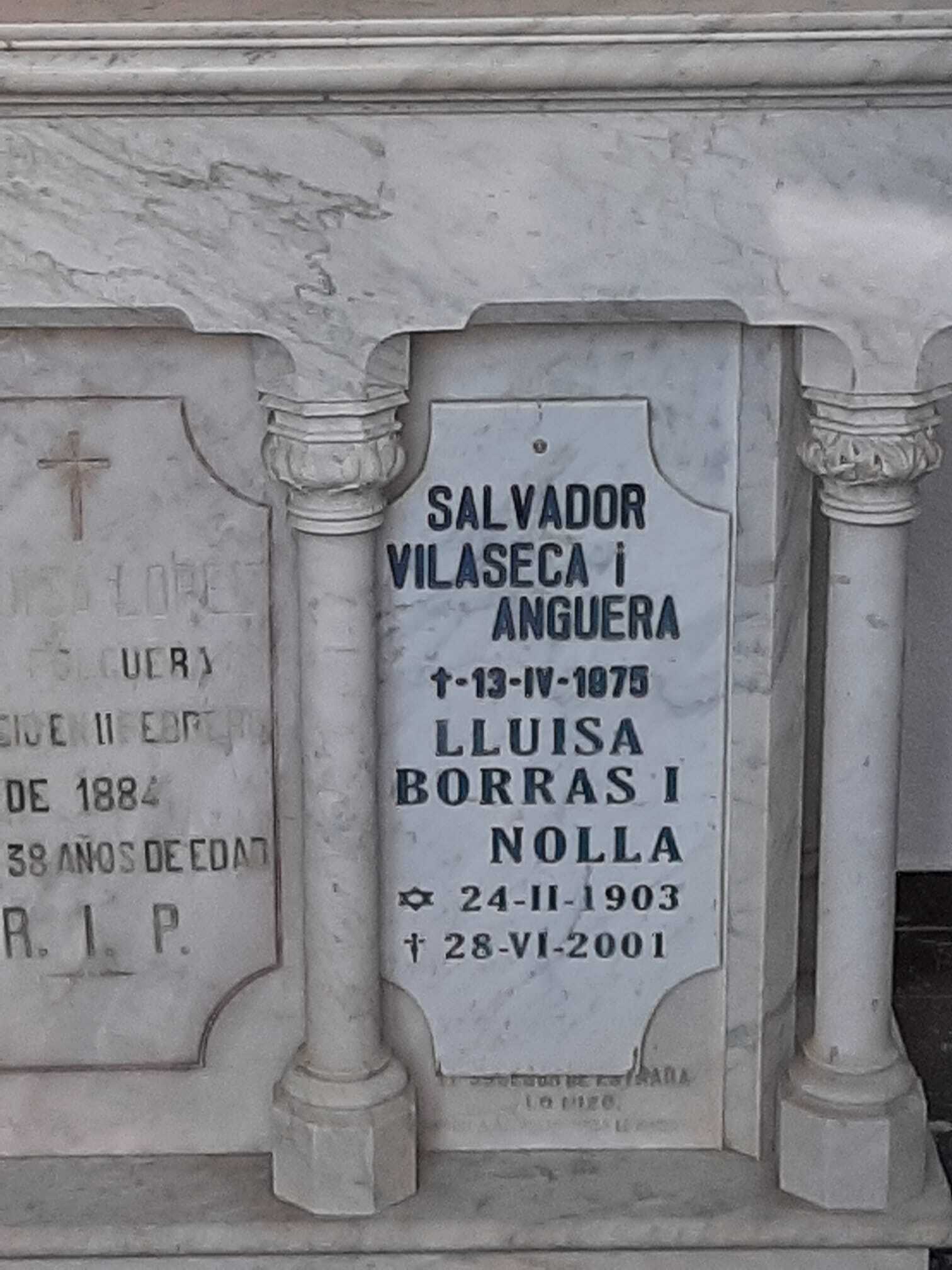 SEPULTURA DE SALVADOR VILASECA