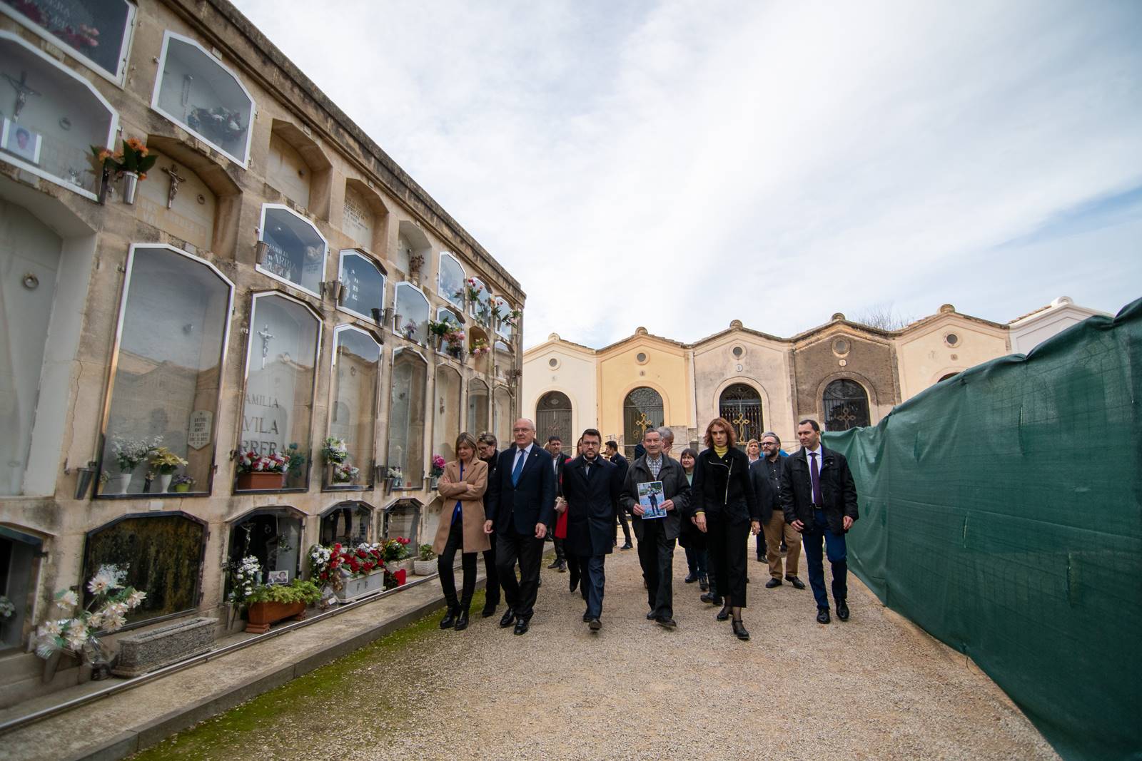 el president Aragonès, ha visitat les tasques d’exhumació del cos del militant antifranquista Cipriano Martos