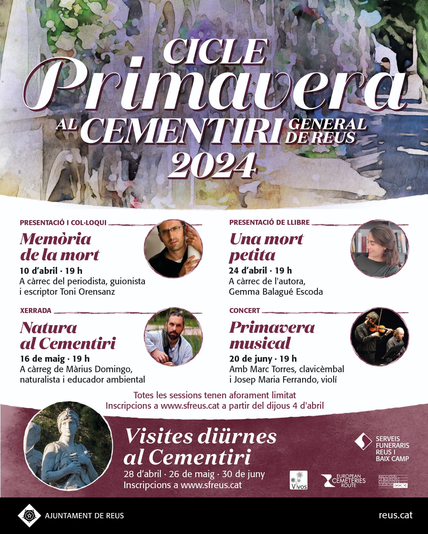 Nova edició del cicle d’activitats divulgatives Primavera al Cementiri General de Reusl de Reus